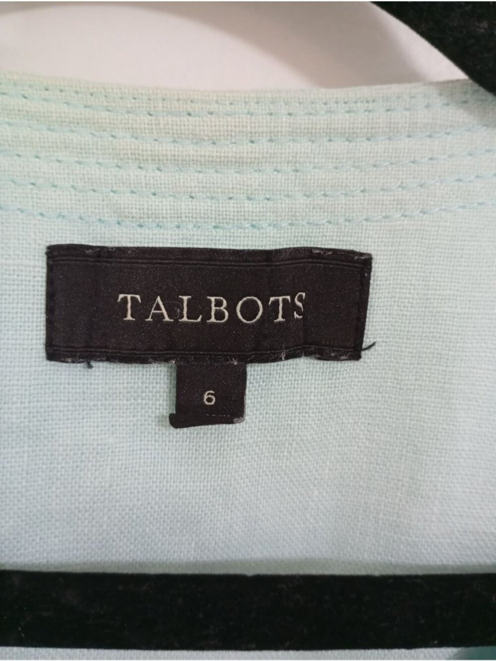 Talbots Womens Light Mint Green Open-Front 100% Linen Blazer Size 6 Classic Fit - Picture 2 of 10